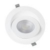 GLOBOSTAR® LEXIS JOINT 60989 Χωνευτό Κινούμενο Downlight Σποτ LED 12W 1140lm 45° AC 220-240V Αδιάβροχο IP44 Θερμό Λευκό 2700K - Bridgelux SMD Chip & TÜV SÜD Driver - Λευκό Ματ - Μ15.8 x Π15.8 x Υ13cm / Q13cm - 5 Χρόνια Εγγύηση