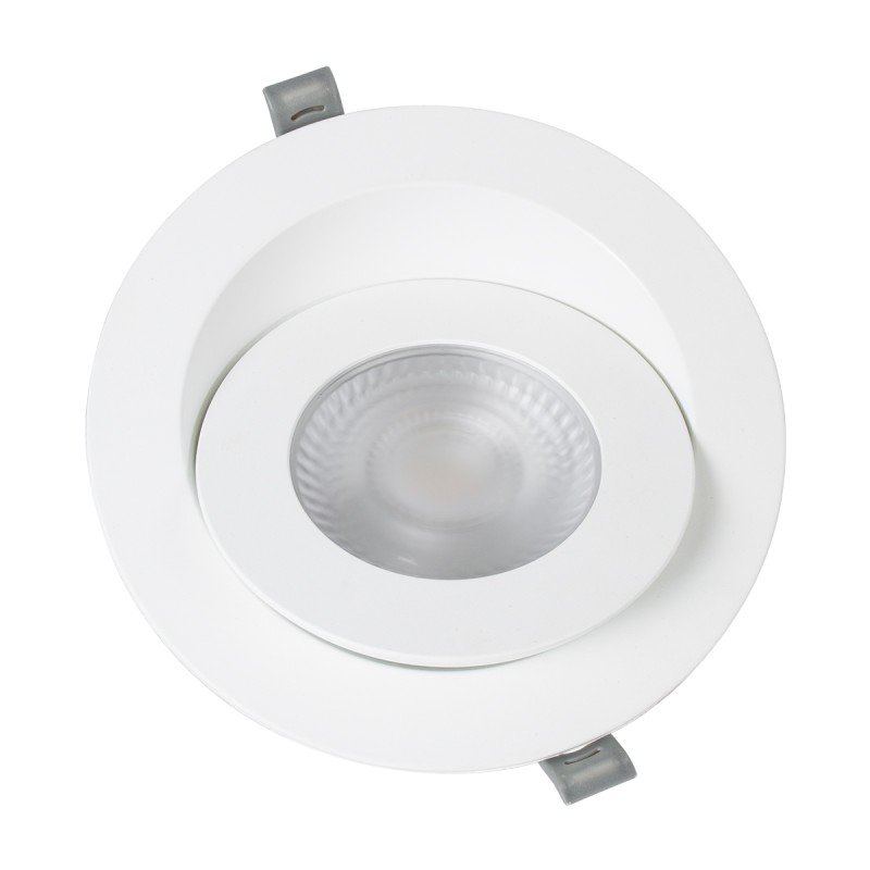 GLOBOSTAR® LEXIS JOINT 60989 Χωνευτό Κινούμενο Downlight Σποτ LED 12W 1140lm 45° AC 220-240V Αδιάβροχο IP44 Θερμό Λευκό 2700K - Bridgelux SMD Chip & TÜV SÜD Driver - Λευκό Ματ - Μ15.8 x Π15.8 x Υ13cm / Q13cm - 5 Χρόνια Εγγύηση