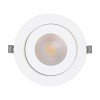 GLOBOSTAR® LEXIS JOINT 60989 Χωνευτό Κινούμενο Downlight Σποτ LED 12W 1140lm 45° AC 220-240V Αδιάβροχο IP44 Θερμό Λευκό 2700K - Bridgelux SMD Chip & TÜV SÜD Driver - Λευκό Ματ - Μ15.8 x Π15.8 x Υ13cm / Q13cm - 5 Χρόνια Εγγύηση