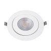 GLOBOSTAR® LEXIS JOINT 60989 Χωνευτό Κινούμενο Downlight Σποτ LED 12W 1140lm 45° AC 220-240V Αδιάβροχο IP44 Θερμό Λευκό 2700K - Bridgelux SMD Chip & TÜV SÜD Driver - Λευκό Ματ - Μ15.8 x Π15.8 x Υ13cm / Q13cm - 5 Χρόνια Εγγύηση