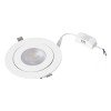GLOBOSTAR® LEXIS JOINT 60989 Χωνευτό Κινούμενο Downlight Σποτ LED 12W 1140lm 45° AC 220-240V Αδιάβροχο IP44 Θερμό Λευκό 2700K - Bridgelux SMD Chip & TÜV SÜD Driver - Λευκό Ματ - Μ15.8 x Π15.8 x Υ13cm / Q13cm - 5 Χρόνια Εγγύηση