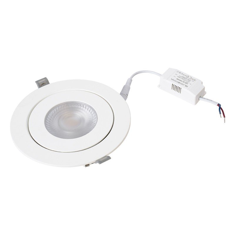 GLOBOSTAR® LEXIS JOINT 60989 Χωνευτό Κινούμενο Downlight Σποτ LED 12W 1140lm 45° AC 220-240V Αδιάβροχο IP44 Θερμό Λευκό 2700K - Bridgelux SMD Chip & TÜV SÜD Driver - Λευκό Ματ - Μ15.8 x Π15.8 x Υ13cm / Q13cm - 5 Χρόνια Εγγύηση