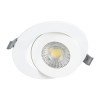 GLOBOSTAR® LEXIS JOINT 60990 Χωνευτό Κινούμενο Downlight Σποτ LED 7W 680lm 45° AC 220-240V Αδιάβροχο IP44 Φυσικό Λευκό 4500K - Bridgelux SMD Chip & TÜV SÜD Driver - Λευκό Ματ - Μ12 x Π12 x Υ3.1cm / Q9cm - 5 Χρόνια Εγγύηση
