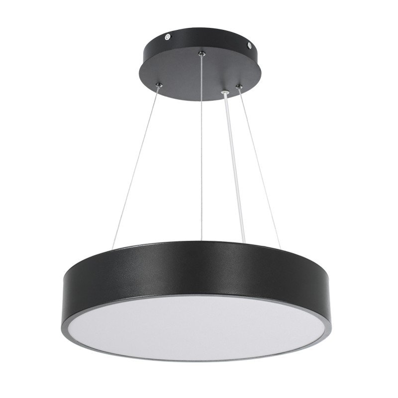 GLOBOSTAR® BURTON 61200 Μοντέρνο Κρεμαστό Φωτιστικό Οροφής LED 67W 7370lm 120° AC 220-240V IP20 Ρυθμιζόμενο Λευκό CCT με Χειριστήριο από 2700K έως 6000K Dimmable - Lumileds SMD Chip - Μαύρο Ματ - Μ40 x Π40 x Υ8cm - 3 Χρόνια Εγγύηση