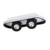 GLOBOSTAR® NESPO 61212 Μοντέρνο Φωτιστικό Οροφής LED 36W 4032lm 360° & 45° AC 220-240V IP20 Ρυθμιζόμενο Λευκό CCT με On/Off 2700K/4500K/6000K - Lumileds SMD Chip - Μαύρο Ματ - Μ40 x Π13 x Υ6.5cm - 3 Χρόνια Εγγύηση