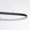 GLOBOSTAR® BOLIVAR 61271 Μοντέρνο Κρεμαστό Φωτιστικό Οροφής LED 54W 5400lm 360° AC 220-240V IP20 Ρυθμιζόμενο Λευκό CCT με Χειριστήριο από 2700K έως 6000K Dimmable - Lumileds SMD Chip - Μαύρο Ματ - Μ120 x Π30 x Υ2cm - 3 Χρόνια Εγγύηση