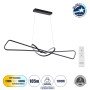 GLOBOSTAR® DOLORES 61279 Μοντέρνο Κρεμαστό Φωτιστικό Οροφής LED 105W 11760lm 300° AC 220-240V IP20 Ρυθμιζόμενο Λευκό CCT με Χειριστήριο από 2700K έως 6000K Dimmable - Lumileds SMD Chip - Μαύρο Ματ - Μ110 x Π17 x Υ17.5cm - 3 Χρόνια Εγγύηση