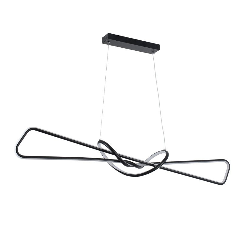 GLOBOSTAR® DOLORES 61279 Μοντέρνο Κρεμαστό Φωτιστικό Οροφής LED 105W 11760lm 300° AC 220-240V IP20 Ρυθμιζόμενο Λευκό CCT με Χειριστήριο από 2700K έως 6000K Dimmable - Lumileds SMD Chip - Μαύρο Ματ - Μ110 x Π17 x Υ17.5cm - 3 Χρόνια Εγγύηση GLOBOSTAR® DOLORES 61279 Μοντέρνο Κρεμαστό Φωτιστικό Οροφής LED 105W 11760lm 300° AC 220-240V IP20 Ρυθμιζόμενο Λευκό CCT με Χειριστήριο από 2700K έως 6000K Dimmable - Lumileds SMD Chip - Μαύρο Ματ - Μ110 x Π17 x Υ17.5cm - 3 Χρόνια Εγγύηση