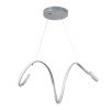 GLOBOSTAR® SPIRALE 61285 Μοντέρνο Κρεμαστό Φωτιστικό Οροφής LED 75W 7500lm 300° AC 220-240V IP20 Ρυθμιζόμενο Λευκό CCT με Χειριστήριο από 2700K έως 6000K Dimmable - Lumileds SMD Chip - Νίκελ Βούρτσας - Μ72 x Π25 x Υ30cm - 3 Χρόνια Εγγύηση