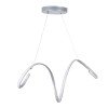 GLOBOSTAR® SPIRALE 61285 Μοντέρνο Κρεμαστό Φωτιστικό Οροφής LED 75W 7500lm 300° AC 220-240V IP20 Ρυθμιζόμενο Λευκό CCT με Χειριστήριο από 2700K έως 6000K Dimmable - Lumileds SMD Chip - Νίκελ Βούρτσας - Μ72 x Π25 x Υ30cm - 3 Χρόνια Εγγύηση