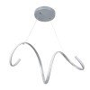 GLOBOSTAR® SPIRALE 61285 Μοντέρνο Κρεμαστό Φωτιστικό Οροφής LED 75W 7500lm 300° AC 220-240V IP20 Ρυθμιζόμενο Λευκό CCT με Χειριστήριο από 2700K έως 6000K Dimmable - Lumileds SMD Chip - Νίκελ Βούρτσας - Μ72 x Π25 x Υ30cm - 3 Χρόνια Εγγύηση