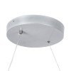 GLOBOSTAR® SPIRALE 61285 Μοντέρνο Κρεμαστό Φωτιστικό Οροφής LED 75W 7500lm 300° AC 220-240V IP20 Ρυθμιζόμενο Λευκό CCT με Χειριστήριο από 2700K έως 6000K Dimmable - Lumileds SMD Chip - Νίκελ Βούρτσας - Μ72 x Π25 x Υ30cm - 3 Χρόνια Εγγύηση