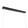 GLOBOSTAR® WINDY 61292 Μοντέρνο Κρεμαστό Φωτιστικό Οροφής LED 67W 7504lm 300° AC 220-240V IP20 Ρυθμιζόμενο Λευκό CCT με Χειριστήριο από 2700K έως 6000K Dimmable - Lumileds SMD Chip - Μαύρο Ματ - Μ120 x Π4 x Υ30cm - 3 Χρόνια Εγγύηση