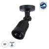 GLOBOSTAR® GRASEDO 61615 Φωτιστικό Σποτ για Λάμπα PAR38 με Ντουί 1 x E27 AC 220-240V Αδιάβροχο IP67 - Μαύρο Ματ - Μ9.5 x Π9.5 x Υ22cm