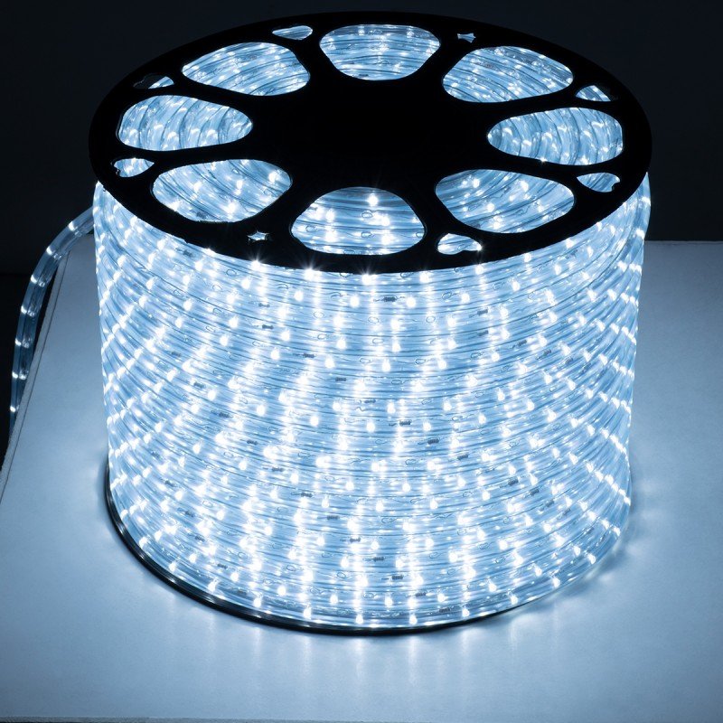 GLOBOSTAR® LIGHTUBE 70600 Φωτοσωλήνας LED 3.9W/m 195lm/m 360° DC 220-240V Αδιάβροχο IP65 36 x Diode Chip/m Ψυχρό Λευκό 6000K Dimmable - Μ100 x Π1.2 x Υ1.2cm - 2 Χρόνια Εγγύηση