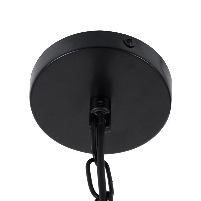 GLOBOSTAR® MERLIN 00865 Vintage Κρεμαστό Φωτιστικό Οροφής με Ντουί 3 x E14 AC 220-240V IP20 - Μαύρο & Μπεζ - Μ28 x Π28 x Υ40cm
