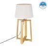 GLOBOSTAR® SQUID 01265 Μοντέρνο Επιτραπέζιο Φωτιστικό Πορτατίφ με Ντουί 1 x E27 AC 220-240V IP20 - Μπεζ - Μ30 x Π30 x Υ63cm