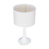 GLOBOSTAR® AMBROSIA 01395 Μοντέρνο Επιτραπέζιο Φωτιστικό Πορτατίφ με Ντουί 1 x E27 AC 220-240V IP20 - Λευκό με Μπέζ- Μ25 x Π25 x Υ46cm