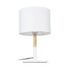 GLOBOSTAR® BRONX 01520 Μοντέρνο Επιτραπέζιο Φωτιστικό Πορτατίφ με Ντουί 1 x E27 AC 220-240V IP20 - Λευκό & Μπεζ - Μ25 x Π25 x Υ40cm