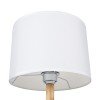 GLOBOSTAR® BRONX 01520 Μοντέρνο Επιτραπέζιο Φωτιστικό Πορτατίφ με Ντουί 1 x E27 AC 220-240V IP20 - Λευκό & Μπεζ - Μ25 x Π25 x Υ40cm