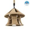 GLOBOSTAR® SOLITARIO 01606 Boho Κρεμαστό Φωτιστικό Οροφής με Ντουί 1 x E27 AC 220-240V IP20 - Μπεζ - Μ36 x Π36 x Y30cm