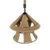 GLOBOSTAR® SOLITARIO 01606 Boho Κρεμαστό Φωτιστικό Οροφής με Ντουί 1 x E27 AC 220-240V IP20 - Μπεζ - Μ36 x Π36 x Y30cm