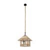 GLOBOSTAR® SPIKY 01613 Boho Κρεμαστό Φωτιστικό Οροφής με Ντουί 1 x E27 AC 220-240V IP20 - Μπεζ - Μ43 x Π43 x Y28cm