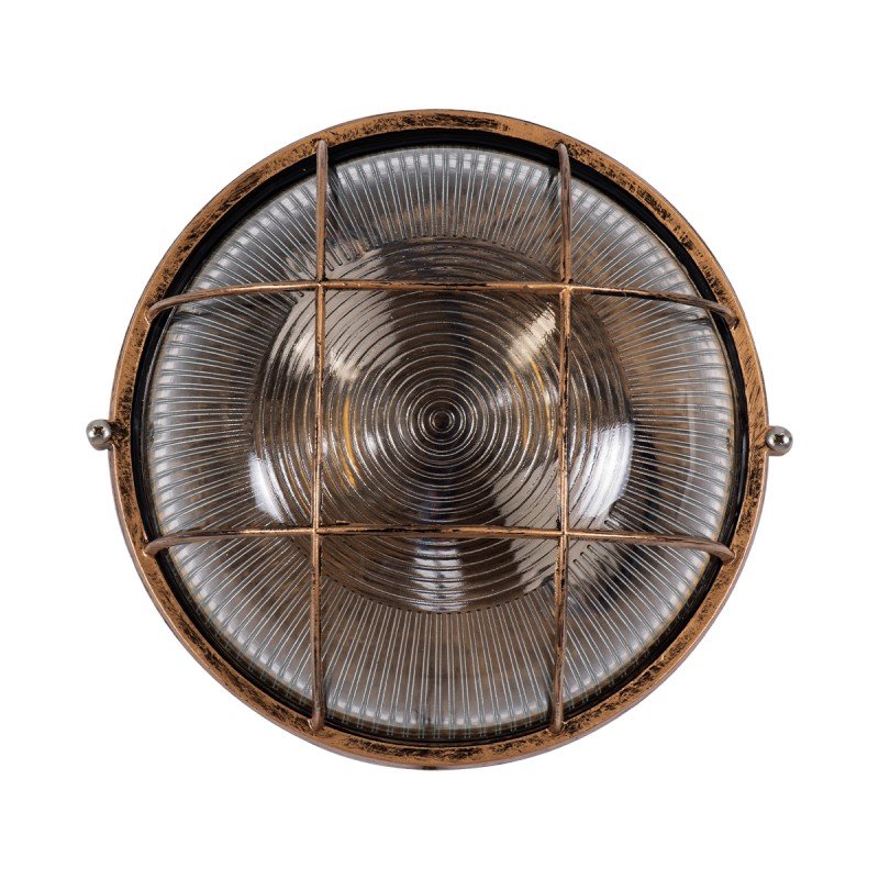 GLOBOSTAR® BOATLIGHT 61590 Vintage Φωτιστικό Καραβοχελώνα Τοίχου & Οροφής με Ντουί 2 x E27 AC 220-240V Αδιάβροχο IP65 - Χάλκινο Παλαιωμένο Εφέ Σκουριάς Ματ - Μ24 x Π24 x Υ11cm GLOBOSTAR® BOATLIGHT 61590 Vintage Φωτιστικό Καραβοχελώνα Τοίχου & Οροφής με Ντουί 2 x E27 AC 220-240V Αδιάβροχο IP65 - Χάλκινο Παλαιωμένο Εφέ Σκουριάς Ματ - Μ24 x Π24 x Υ11cm