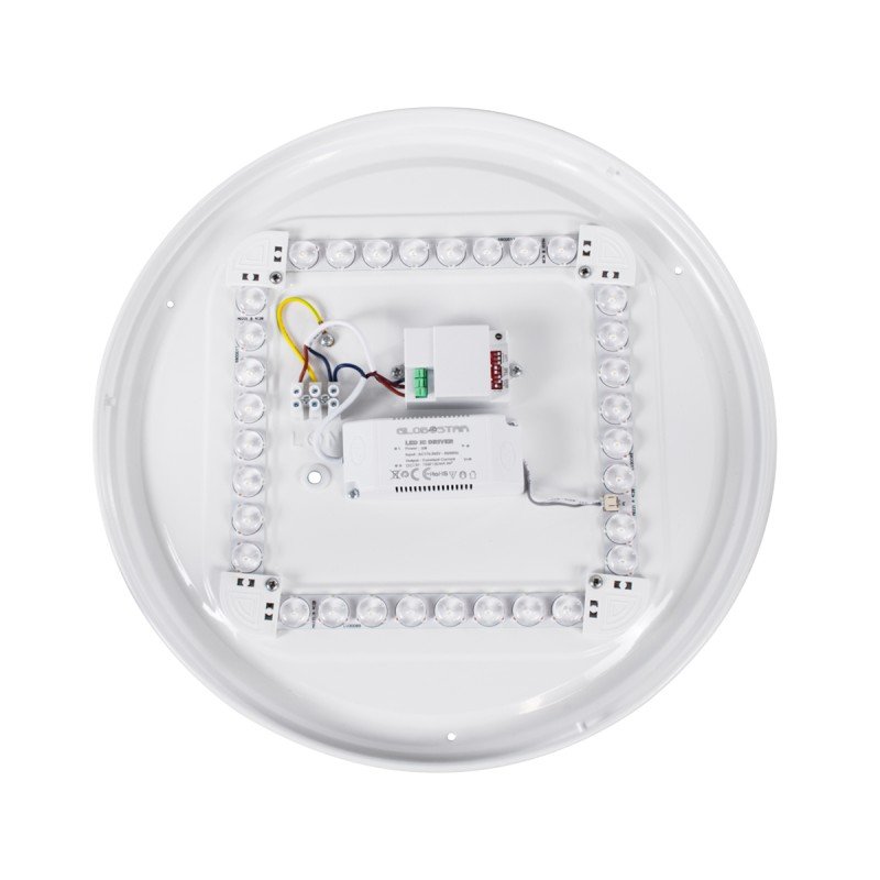 GLOBOSTAR® SENSORANO 60994 Μοντέρνο Φωτιστικό Οροφής με Ανιχνευτή Microwave / Αισθητήρα Κίνησης LED 30W 3900lm 120° AC 220-240V Αδιάβροχο IP54 Ψυχρό Λευκό 6000K - Lumileds SMD Chip - Λευκό Γαλακτερό - Μ38 x Π38 x Υ5.3cm - 3 Χρόνια Εγγύηση