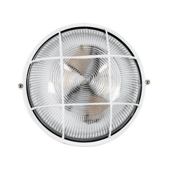 GLOBOSTAR® BOATLIGHT 61588 Vintage Φωτιστικό Καραβοχελώνα Τοίχου & Οροφής με Ντουί 2 x E27 AC 220-240V Αδιάβροχο IP65 - Λευκό Ματ - Μ24 x Π24 x Υ11cm