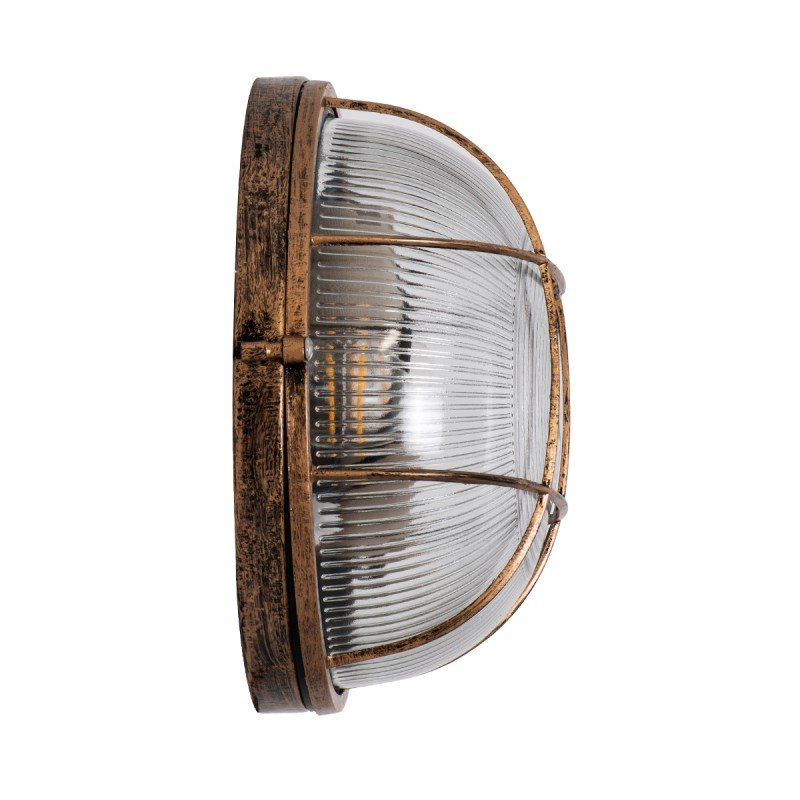 GLOBOSTAR® BOATLIGHT 61590 Vintage Φωτιστικό Καραβοχελώνα Τοίχου & Οροφής με Ντουί 2 x E27 AC 220-240V Αδιάβροχο IP65 - Χάλκινο Παλαιωμένο Εφέ Σκουριάς Ματ - Μ24 x Π24 x Υ11cm GLOBOSTAR® BOATLIGHT 61590 Vintage Φωτιστικό Καραβοχελώνα Τοίχου & Οροφής με Ντουί 2 x E27 AC 220-240V Αδιάβροχο IP65 - Χάλκινο Παλαιωμένο Εφέ Σκουριάς Ματ - Μ24 x Π24 x Υ11cm