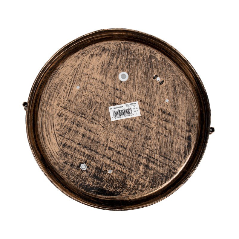 GLOBOSTAR® BOATLIGHT 61590 Vintage Φωτιστικό Καραβοχελώνα Τοίχου & Οροφής με Ντουί 2 x E27 AC 220-240V Αδιάβροχο IP65 - Χάλκινο Παλαιωμένο Εφέ Σκουριάς Ματ - Μ24 x Π24 x Υ11cm GLOBOSTAR® BOATLIGHT 61590 Vintage Φωτιστικό Καραβοχελώνα Τοίχου & Οροφής με Ντουί 2 x E27 AC 220-240V Αδιάβροχο IP65 - Χάλκινο Παλαιωμένο Εφέ Σκουριάς Ματ - Μ24 x Π24 x Υ11cm