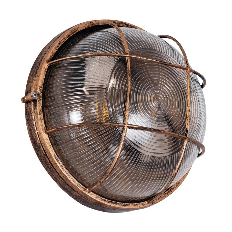 GLOBOSTAR® BOATLIGHT 61590 Vintage Φωτιστικό Καραβοχελώνα Τοίχου & Οροφής με Ντουί 2 x E27 AC 220-240V Αδιάβροχο IP65 - Χάλκινο Παλαιωμένο Εφέ Σκουριάς Ματ - Μ24 x Π24 x Υ11cm GLOBOSTAR® BOATLIGHT 61590 Vintage Φωτιστικό Καραβοχελώνα Τοίχου & Οροφής με Ντουί 2 x E27 AC 220-240V Αδιάβροχο IP65 - Χάλκινο Παλαιωμένο Εφέ Σκουριάς Ματ - Μ24 x Π24 x Υ11cm