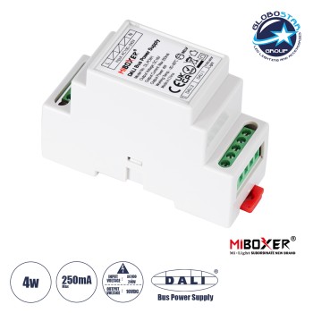 GLOBOSTAR® MiBOXER-DL-POW1 71420 DC DALI BUS Τροφοδοτικό/Μετασχηματιστής SELV Ράγας με 2 x 125mA 2W Κανάλια AC 220-240V σε DC 16V 250mA 4W Max IP20 - DALI BUS - Μ9 x Π3.4 x Υ6cm - 5 Χρόνια Εγγύηση