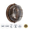 GLOBOSTAR® BOATLIGHT 61590 Vintage Φωτιστικό Καραβοχελώνα Τοίχου & Οροφής με Ντουί 2 x E27 AC 220-240V Αδιάβροχο IP65 - Χάλκινο Παλαιωμένο Εφέ Σκουριάς Ματ - Μ24 x Π24 x Υ11cm