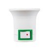 GLOBOSTAR® NIGHTLIGHT 78956 Φωτιστικό Νυκτός με Ντουί 1 x E27, Διακόπτη On/Off & Πρίζα Schuko AC 220-240V IP20 - Λευκό - Μ3.3 x Π6 x Υ5cm