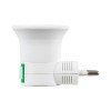 GLOBOSTAR® NIGHTLIGHT 78956 Φωτιστικό Νυκτός με Ντουί 1 x E27, Διακόπτη On/Off & Πρίζα Schuko AC 220-240V IP20 - Λευκό - Μ3.3 x Π6 x Υ5cm