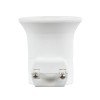 GLOBOSTAR® NIGHTLIGHT 78956 Φωτιστικό Νυκτός με Ντουί 1 x E27, Διακόπτη On/Off & Πρίζα Schuko AC 220-240V IP20 - Λευκό - Μ3.3 x Π6 x Υ5cm
