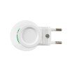 GLOBOSTAR® NIGHTLIGHT 78956 Φωτιστικό Νυκτός με Ντουί 1 x E27, Διακόπτη On/Off & Πρίζα Schuko AC 220-240V IP20 - Λευκό - Μ3.3 x Π6 x Υ5cm