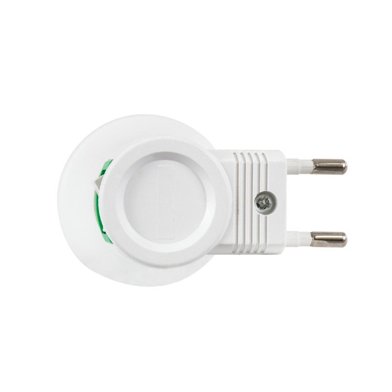 GLOBOSTAR® NIGHTLIGHT 78956 Φωτιστικό Νυκτός με Ντουί 1 x E27, Διακόπτη On/Off & Πρίζα Schuko AC 220-240V IP20 - Λευκό - Μ3.3 x Π6 x Υ5cm