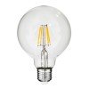 GLOBOSTAR® BUBBLE 99009 Λάμπα E27 G95 LED 4W 400lm 360° AC 220-240V IP20 Θερμό Λευκό 2700K - Long Filament Chip - Διάφανο - Μ9.5 x Π9.5 x Υ13.7cm - 3 Χρόνια Εγγύηση