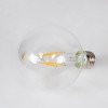 GLOBOSTAR® BUBBLE 99009 Λάμπα E27 G95 LED 4W 400lm 360° AC 220-240V IP20 Θερμό Λευκό 2700K - Long Filament Chip - Διάφανο - Μ9.5 x Π9.5 x Υ13.7cm - 3 Χρόνια Εγγύηση
