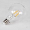 GLOBOSTAR® BUBBLE 99009 Λάμπα E27 G95 LED 4W 400lm 360° AC 220-240V IP20 Θερμό Λευκό 2700K - Long Filament Chip - Διάφανο - Μ9.5 x Π9.5 x Υ13.7cm - 3 Χρόνια Εγγύηση