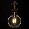 GLOBOSTAR® BUBBLE 99009 Λάμπα E27 G95 LED 4W 400lm 360° AC 220-240V IP20 Θερμό Λευκό 2700K - Long Filament Chip - Διάφανο - Μ9.5 x Π9.5 x Υ13.7cm - 3 Χρόνια Εγγύηση