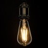 GLOBOSTAR® PEAR 99017 Λάμπα E27 ST64 LED 10W 1000lm 360° AC 220-240V IP20 Θερμό Λευκό 2700K Dimmable - Long Filament Chip - Διάφανο - Μ6.4 x Π6.4 x Υ14cm - 3 Χρόνια Εγγύηση