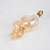 GLOBOSTAR® BUBBLES 99021 Λάμπα E27 BB100 LED 6W 420lm 360° AC 220-240V IP20 Ultra Θερμό Λευκό 2200K Dimmable - Soft S Spiral Filament Chip - Μελί - Μ10 x Π10 x Υ24cm - 3 Χρόνια Εγγύηση