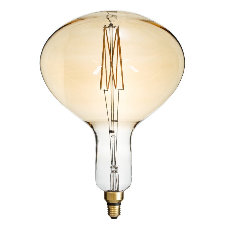 GLOBOSTAR® BUTTERNUT 99027 Λάμπα E27 R280 LED 6W 420lm 360° AC 220-240V IP20 Ultra Θερμό Λευκό 2200K Dimmable - Zig Long Filament Chip - Μελί - Μ28 x Π28 x Υ41cm - 3 Χρόνια Εγγύηση