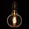 GLOBOSTAR® BUBBLE 99138 Λάμπα E27 G125 LED 4W 280lm 360° AC 220-240V IP20 Ultra Θερμό Λευκό 2200K Dimmable - Soft S Spiral Filament Chip - Μελί - Μ12.5 x Π12.5 x Υ18cm - 3 Χρόνια Εγγύηση