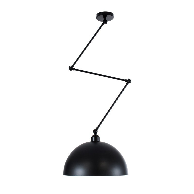 GLOBOSTAR® LOTUS 00939 Μοντέρνο Φωτιστικό Οροφής με Ντουί 1 x E27 AC 220-240V IP20 - Μαύρο - Μ30 x Π30 x Υ21cm
