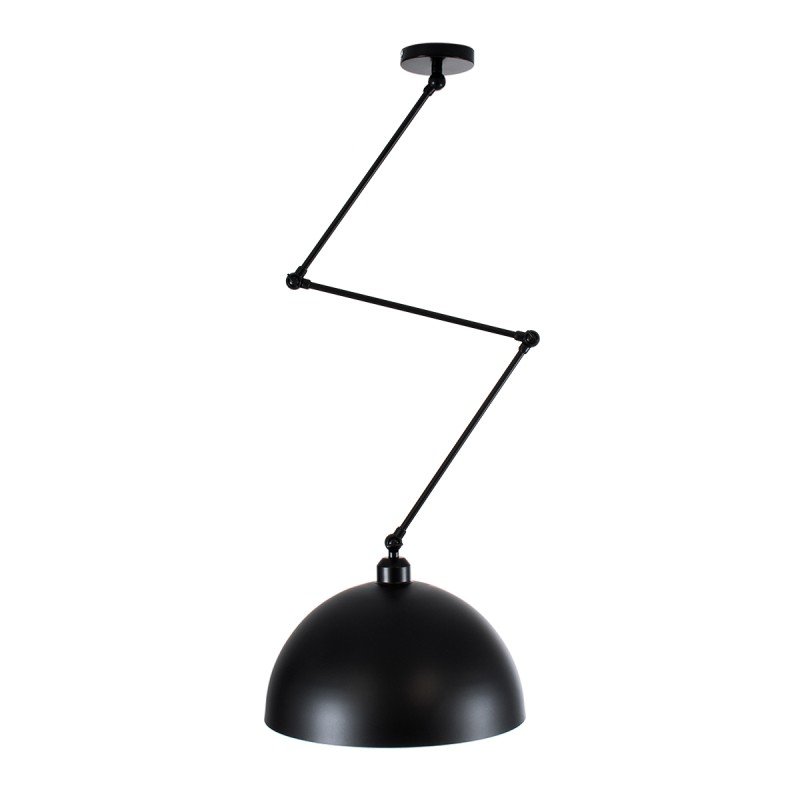 GLOBOSTAR® LOTUS 00939 Μοντέρνο Φωτιστικό Οροφής με Ντουί 1 x E27 AC 220-240V IP20 - Μαύρο - Μ30 x Π30 x Υ21cm